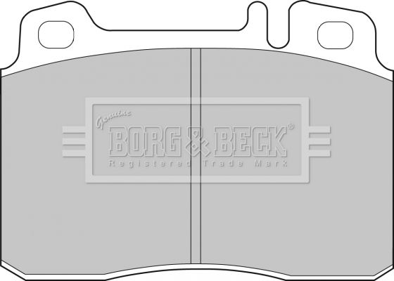 BORG & BECK stabdžių trinkelių rinkinys, diskinis stabdys BBP1492